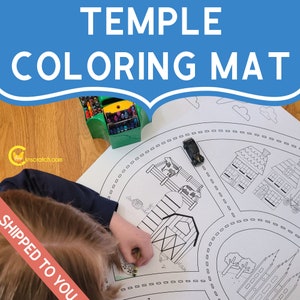 Temple Coloring Play Mat for Latter-day Saints