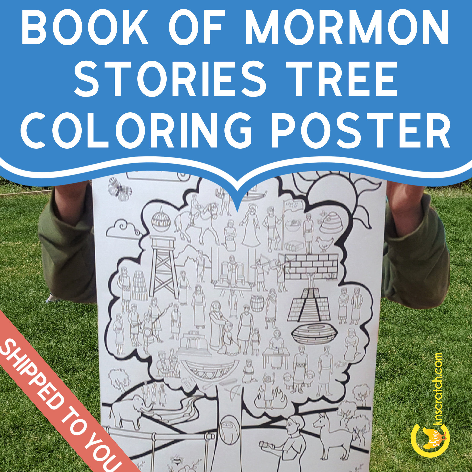 Morman Tree Book of Mormon Stories Tree Coloring Poster for Latter-day Saints (LDS ...