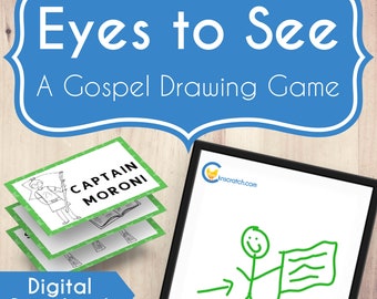 Eyes to See: A Gospel Pictionary Game- Young Women's, Young Men's, Primary Activity, LDS Family Home Evening Game