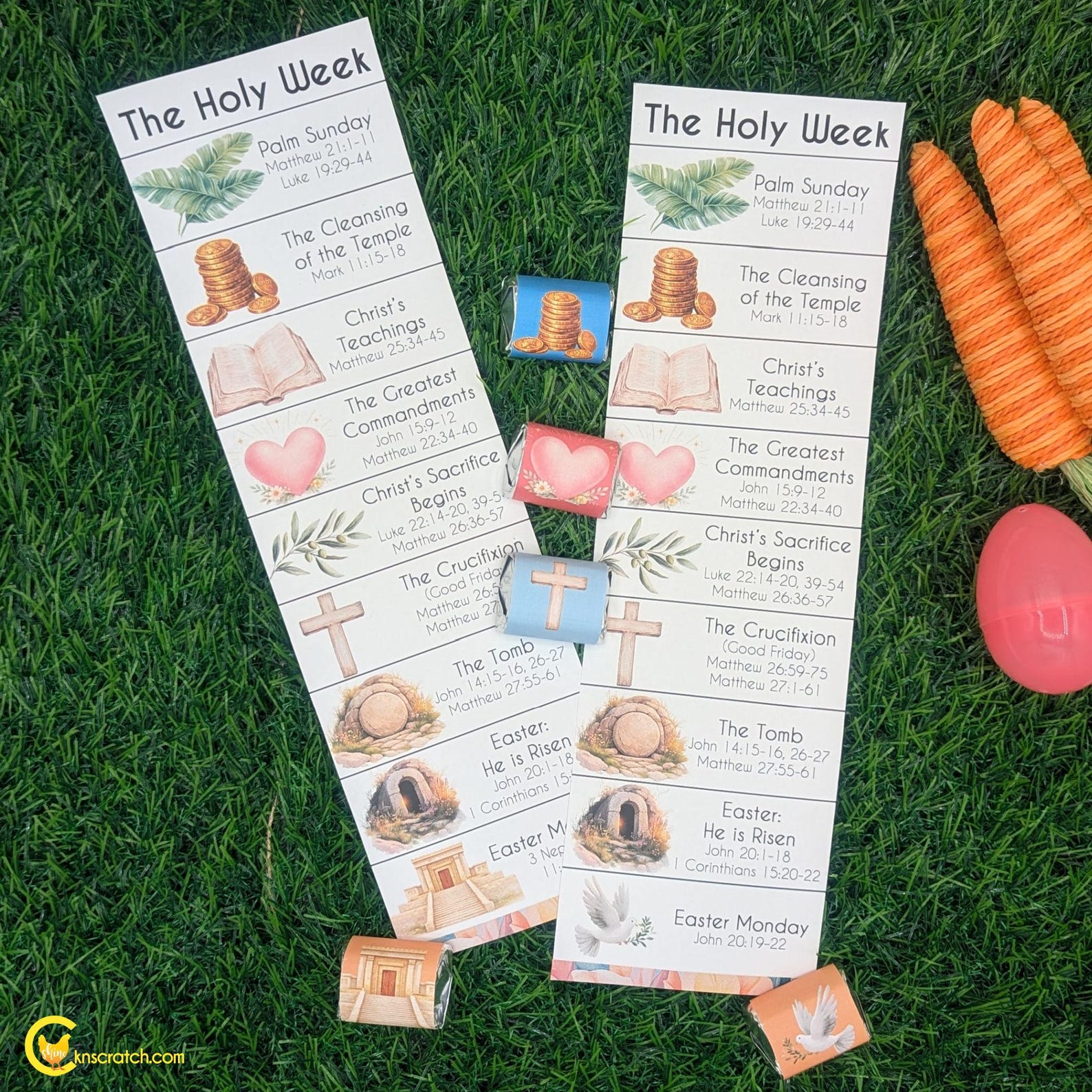 Holy Week Scripture Candy Countdown | Easter Christian Printable | LDS ...