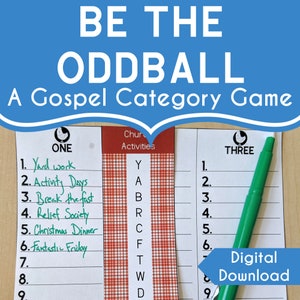 Be the Oddball: Gospel Category Game for Latter-day Saints
