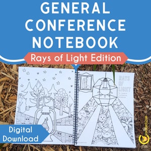 Printable General Conference Notebook | LDS Conference Activity & Coloring Journal | Instant Download for Note-Taking and Study