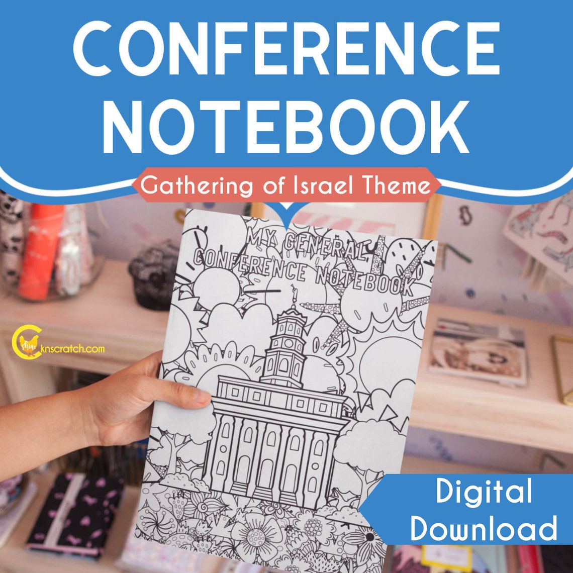 LDS General Conference Notebook for Teens and Tweens: Gathering of Israel theme Latter-day Saints image 1