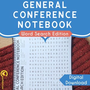 Printable LDS General Conference Word Search Notebook | Coloring & Activity Book for Families | Instant Download