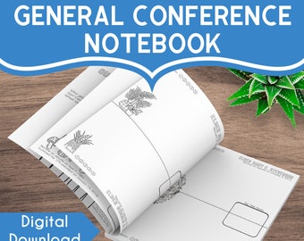 Simple LDS General Conference Notebook for those that don't take a lot of notes (Latter-day Saints)
