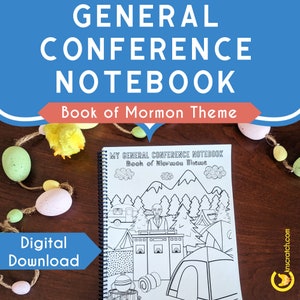 General Conference Notebook: Book of Mormon theme- for Latter-day Saints kids and tweens