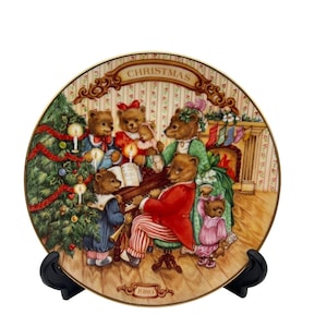 1989 Avon Christmas Plate Together For Christmas 8.25&quot; Japan Collectible