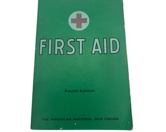 1970 American Red Cross First Aid Textbook Fourth Edition Civil Defense Vintage