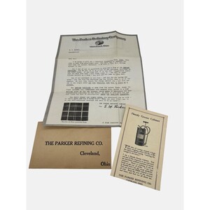 Vintage Parker Refining Company Brief & Marketingbroschüre Cleveland Parcoline