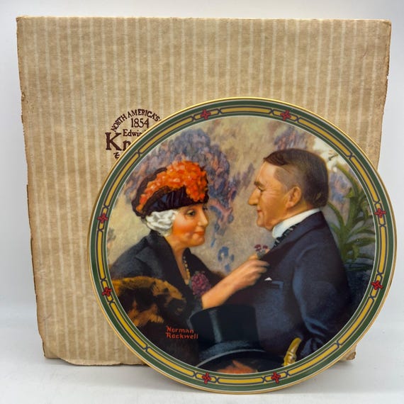 1987 Knowles Norman Rockwell Plate Love's Reward 8.5