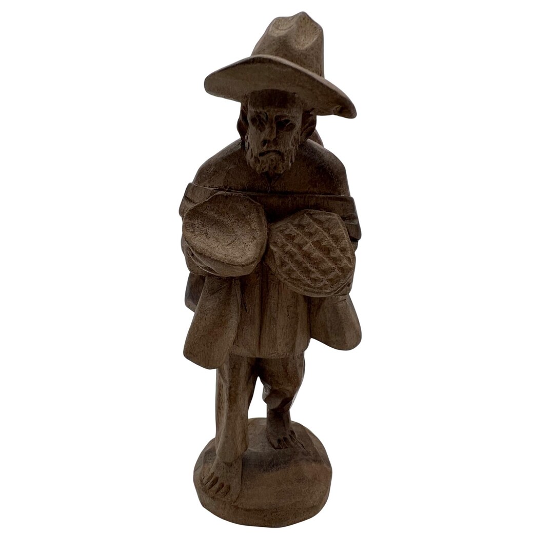 Figurine En Bois Fait Main – Cadeau Humoristique Pour Adulte, Sculpture Unique Pour Déco Salon