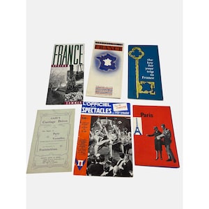 Vintage 1960er Jahre Frankreich und Paris Travel Guides & Maps Collection French Ephemera