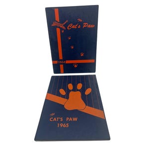 The Cat’s Paw 1964 & 1965 Workman Junior High School Pensacola FL Yearbooks Signed Autographs