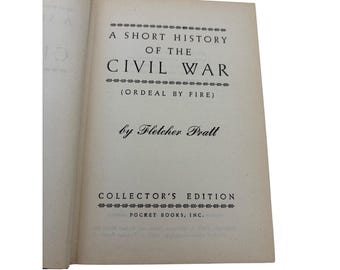 Breve historia de la Guerra Civil, Fletcher Pratt, 1948, tapa dura, Pocket Books Vintage