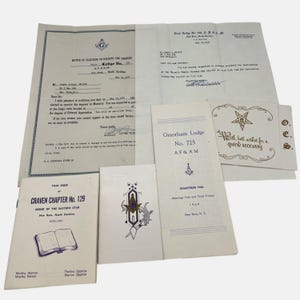 Vintage Masonic & Eastern Star Ephemera-collectie uit New Bern, North Carolina