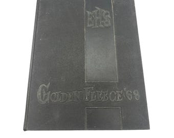 1968 Englewood High School Yearbook "Golden Fleece '68" Senior Class Handtekeningen Foto's Jacksonville FL Hardcover