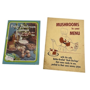 Vintage Pilz-Kochbücher 1968 Fresh Mushroom & 1956 Mushrooms In Your Menu