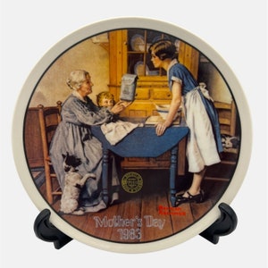 1983 knowles Norman Rockwell Muttertag Sammelteller Porzellan China 21 cm
