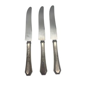 International Silver Insico Mayfair 3 Dinner Knives 9.5&quot; Circa 1923