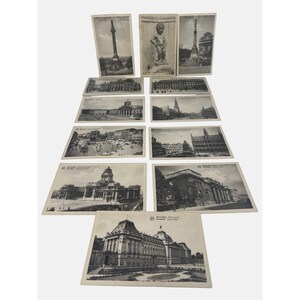 12 cartes postales photo vintage Bruxelles Belgique Albert Souvenir Attractions touristiques