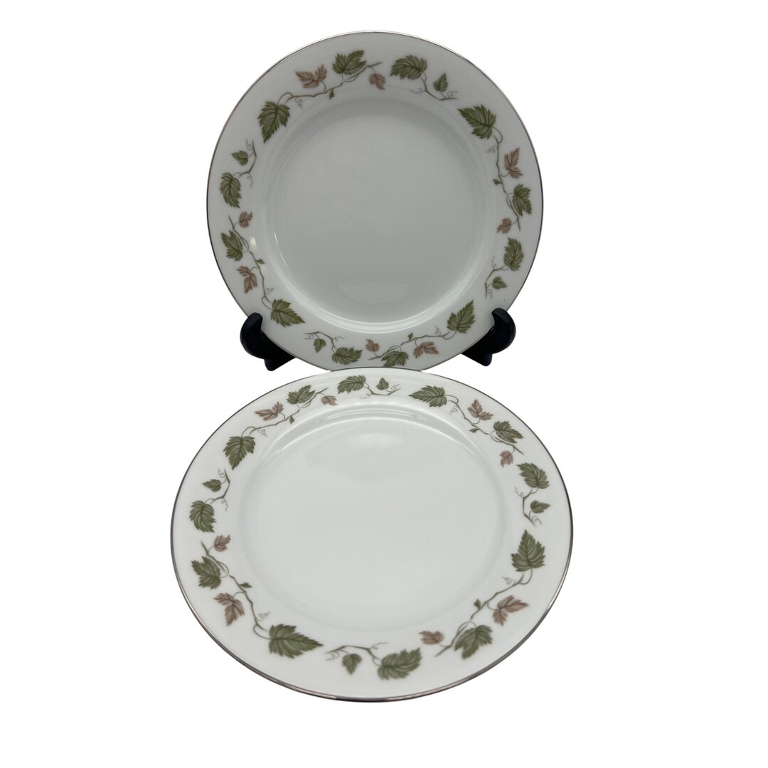 Vintage Noritake Japan Vineyard Pair Salad Plates Pattern 6449