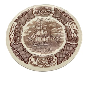Vintage Fair Winds Friendship of Salem Dinner Plate Alfred Meakin England 10.5&quot;