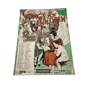 Songs For Children Vintage Songbook No. 5 1934 Amsco Music Over 200 Songs Games
