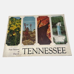 Carnet de tourisme vintage du Tennessee, vers 1967 à 1971 Quatre saisons de plaisir