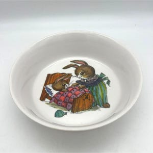 Vintage Oneida Deluxe 3243 Vintage Toddler Plastic Cereal Bowl Peter Rabbit