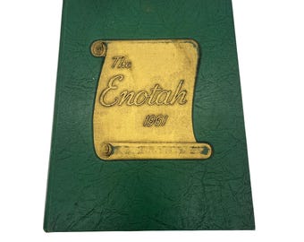 Vintage 1961 Young Harris College Enotah Yearbook Hardcover Georgia College Life