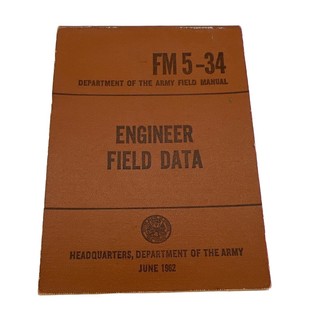 Vintage fm 5 34 engineer field data manual 1962 department of etsy