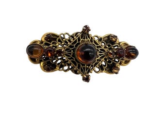 ヴィンテージ クレイマー ラインストーン フローラル ブローチ 2.25