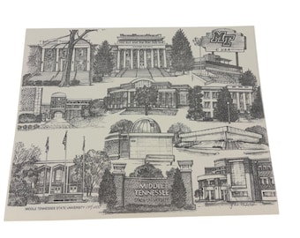 Joan Deaver MTSU Standort Druck Signiert Nummeriert 180/1000 C-USA 14x11 Kunst Skizze