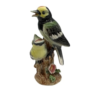 Sångfågelfigur Mor som matar bebis 58/504 Keramik Porslin 5,25" Vintage