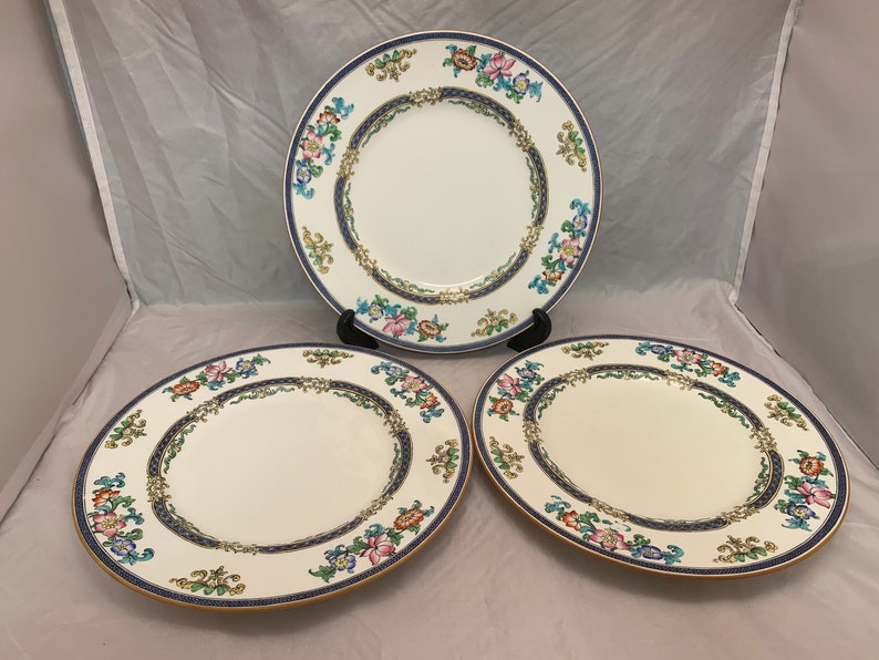 Antique China Pattern B898 Minton/'s China 3 Dinner Plates 10 ca 1920s