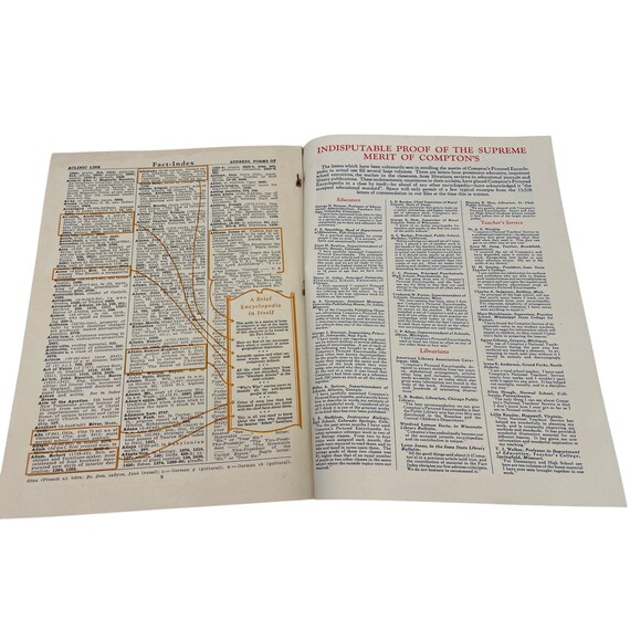 1928 Compton's Pictured Encyclopedia Teacher Sample Booklet