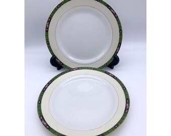 Vintage Noritake - Pair Salad Plates - Cherry Blossom Back Stamp ca 1924