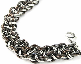 Chainmaille bracelet Steampunk bracelet Chain maille bracelet Mens bracelet Womens bracelet Best gift For him For her Love gift For mom
