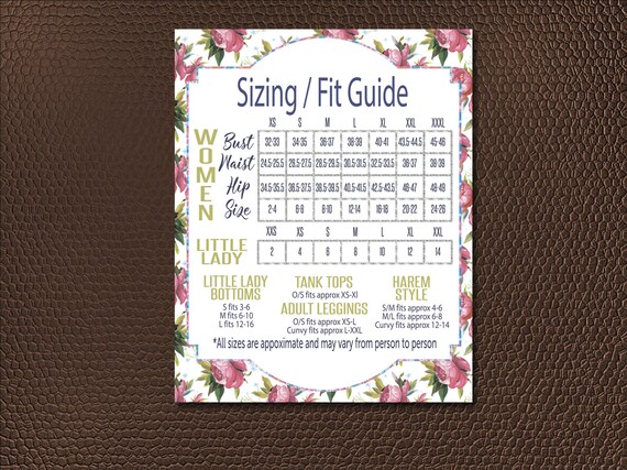 Piphany Size Chart