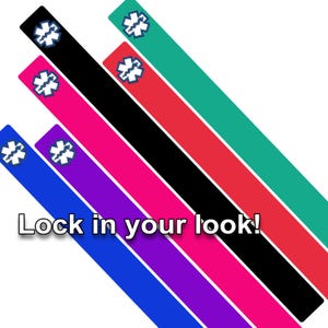 Sport Medical Alert Bracelet Replacement Band Only (clasp not incl.) – Choose From a Variety of Colors!