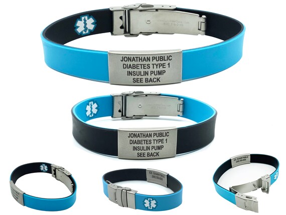 SEE WALLET CARD Sport/Slim Reversible Medical Alert ID Bracelet – Waterproof, Adjustable - View #11