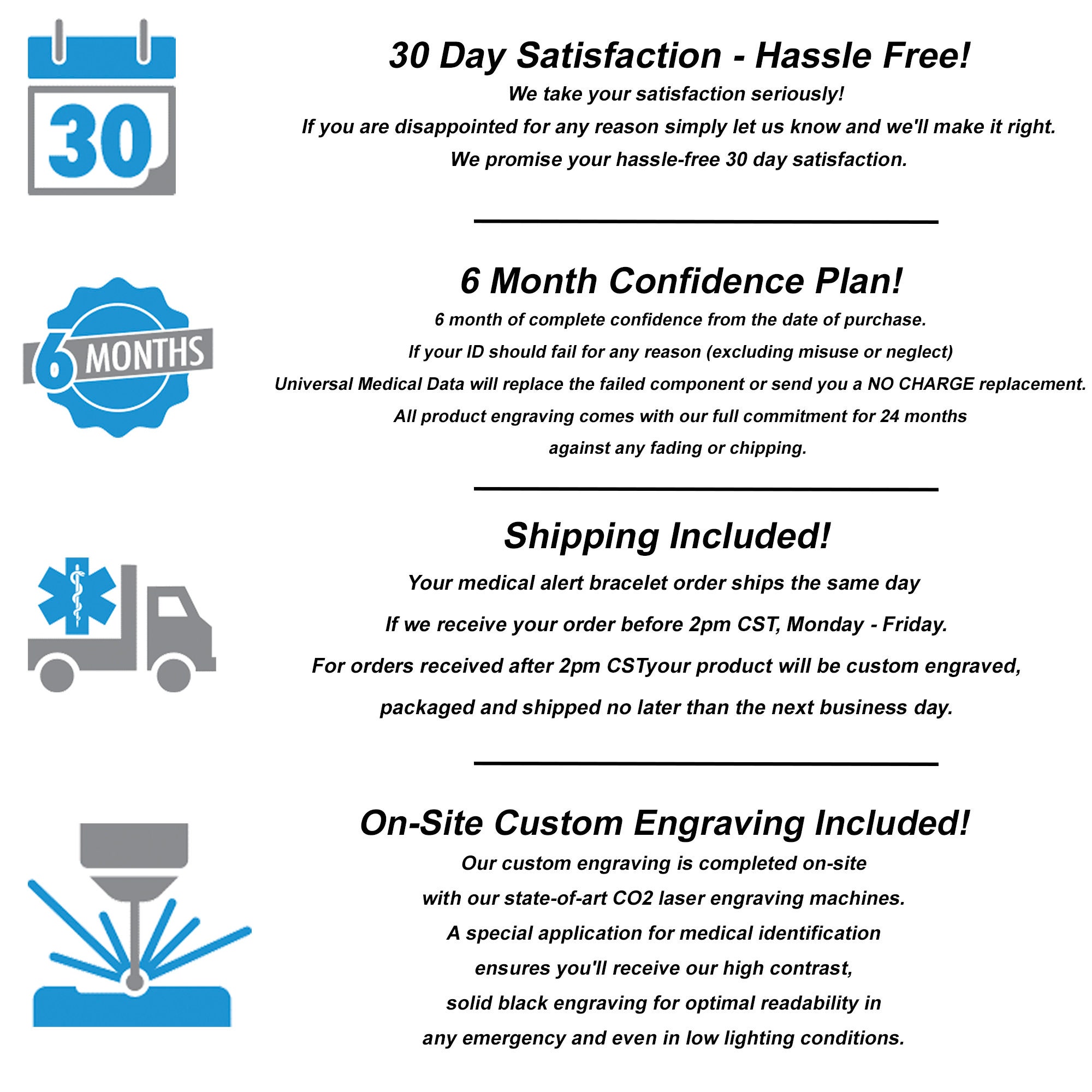 Braccialetto Medico In Silicone Personalizzabile - Allerta Medica Con Incisione Per Emergenze