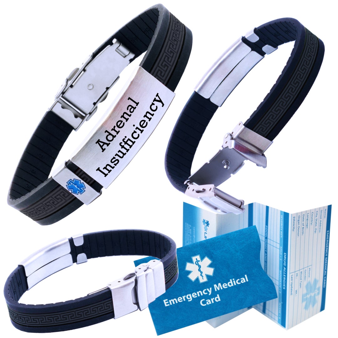 Adrenal Insufficiency Medical Alert Bracelet Addison's Disease Medical Alert Bracelet Cortisol