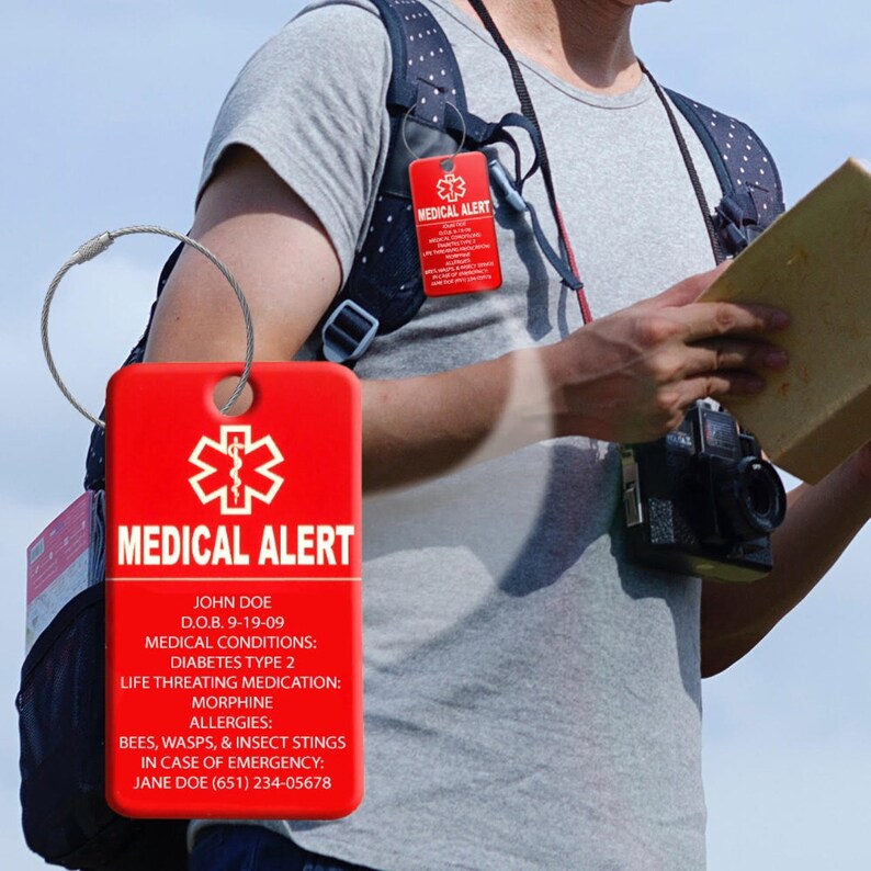 Multi Pack Medical Alert Tagmedical ID Tagcustomized Etsy