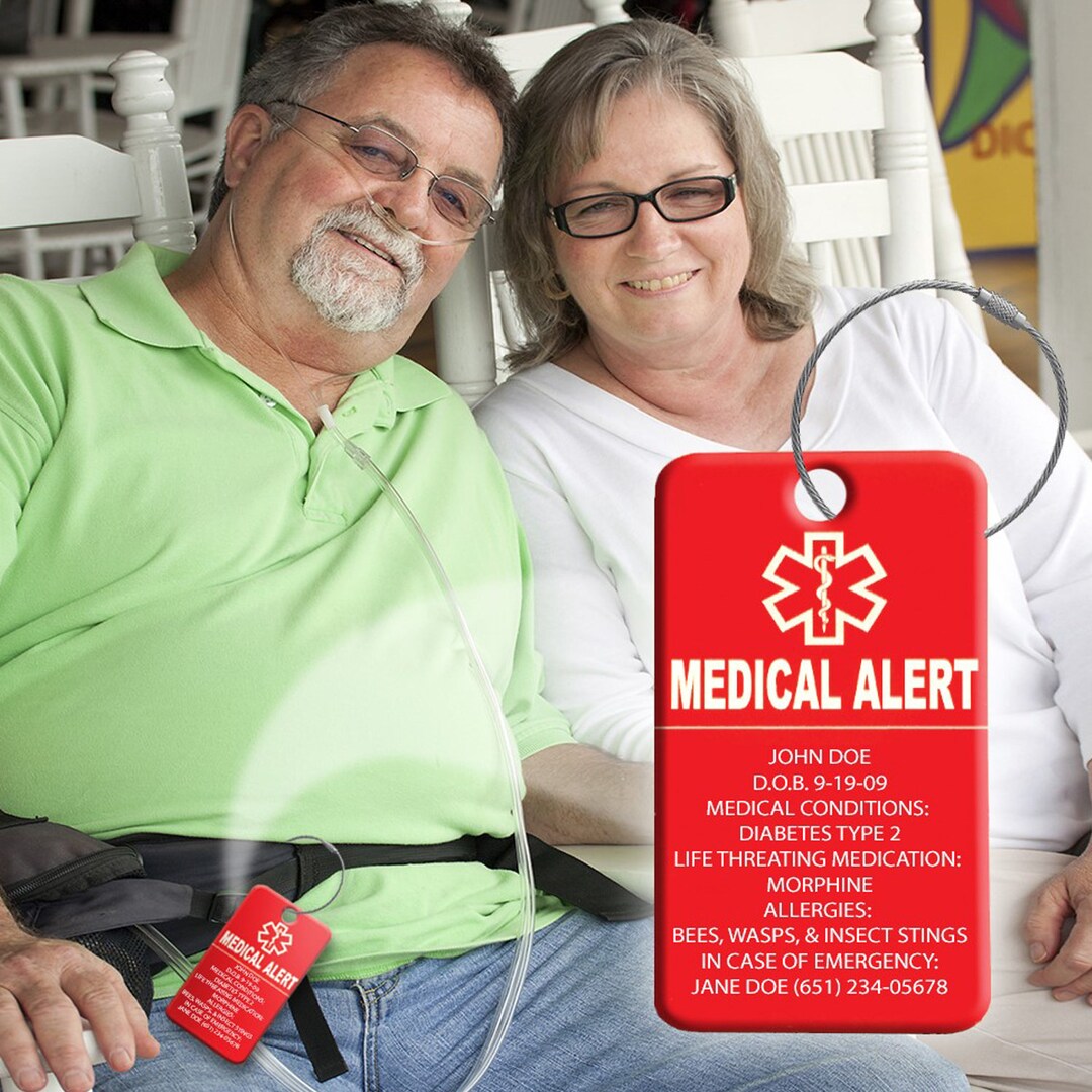 Multi Pack Medical Alert Tagmedical ID Tagcustomized Engraved Info