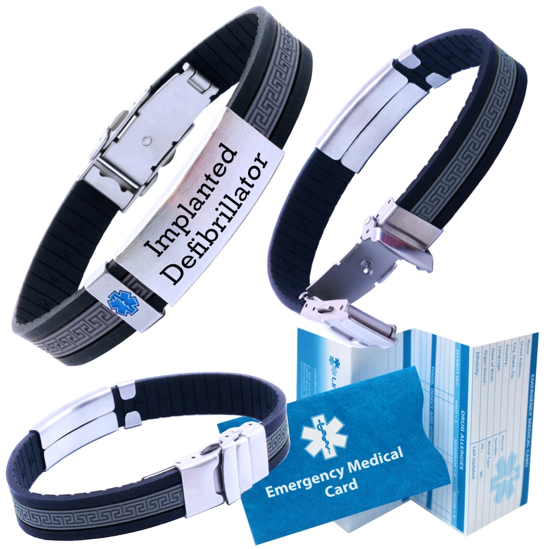 Implanted Defibrillator Medical Alert Bracelet ICD Implanted Bracelets