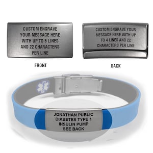 Custom Engraved Sport Slim Bracelet Plate – 30mm, Stainless Steel