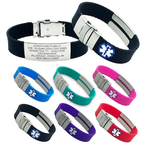 Medical Bracelet - Alert Bracelet - Medical Alert Bracelet for Men - Medic Alert Bracelet for Men - Medical ID Bracelet - ID Bracelet