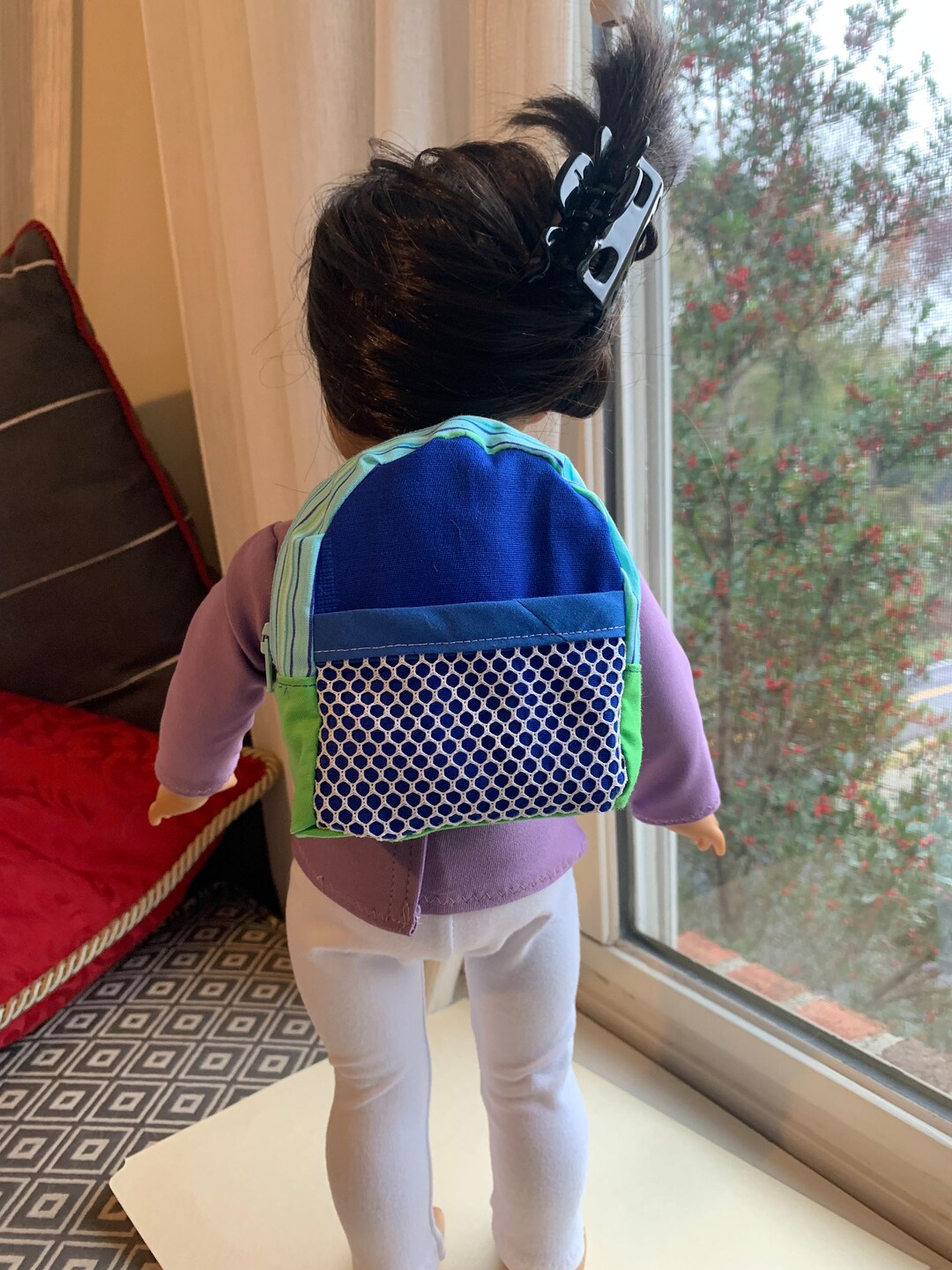 18 in and American Girl Doll Backpack. Made With Zipper and Etsy
