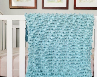 The Kingston Bobble Blanket | Tunisian Crochet Blanket | Multiple Blanket Sizes |